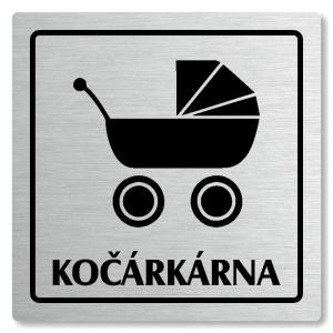 Kočárkárna, 118x118mm, stříbrná, Arizona